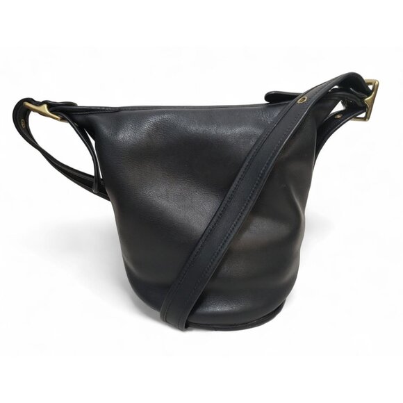 Coach Handbags - Vintage COACH Legacy Helen Bucket Bag Black Cowhide Leather Crossbody Purse 9953